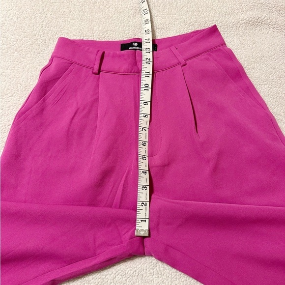 ASOS Heartbreak Barbie Pink Button Cuff Tailored Trousers Barbiecore Pants - Picture 8 of 14